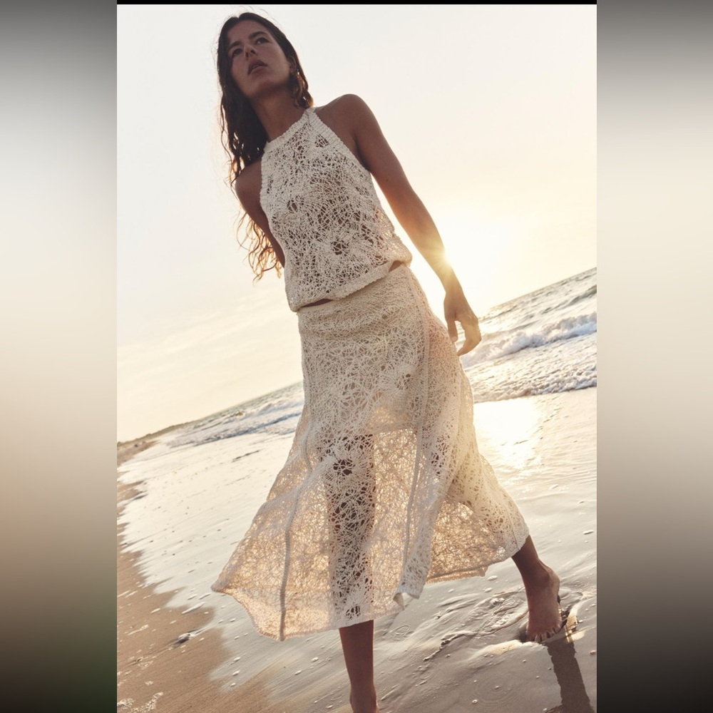 Zara crochet halter top 2025 - Picture 4 of 14